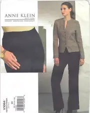 Vogue 1064 uncut Anne Klein pattern size 8-14 jacket darted waist & flared pants