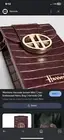 Harrods Mini Croc Embossed Nano Bag Color Burgundy Long Gold-tone Chain