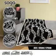 SOGA 130x170cm Throw Blanket Retro Vine Pattern Casual Stylish Cozy