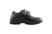 Grosby Kids Evan 2 Black Double Strap School Shoes