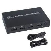 HDTV KVM Switcher 2 Port USB Video Source Selectors 4K 3840x2160@30Hz Resolution