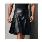 Stylish Men's Leather Kilt | Handmade Design | Gothic & Punk-Inspired Fashion