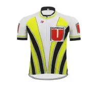 Retro Mens SYSTEME U Cycling Jersey Bicycle Jersey Bike Jersey Cycling Shirt Top