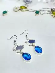 Amethyst and Topaz earrings