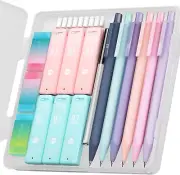 Cute Mechanical Pencil Set, 6PCS Pastel Mechanical Pencils 0.5 & 0.7Mm with 360P