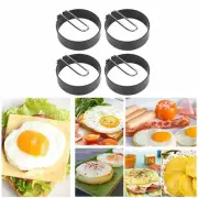 4PCS Egg Stainless Steel Fried Egg Shaper Pancake Maker Mould Mold