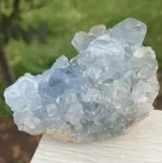 SKY BLUE CELESTITE Natural Healing Crystal Point Cluster SAKOANY MADAGASCAR 2.7”