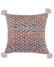 LR Home Corazon Dazzling Diamonds Throw Pillow with Tassels