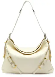 Givenchy Voyou Medium Leather Shoulder bag - Ivory ONE SIZE