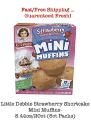 Little Debbie Strawberry Shortcake Mini Muffins-8.44oz/20ct (5ct Packs) FREESHIP