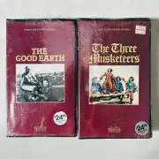 VHS - 1986 MGM/UA - Great Books on Video - Good Earth - The Three Musketeers -ME