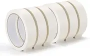 6 Rolls White Masking Tapes,Writable Paper Painters Tape,Per Roll Craft Tape for School, Office, Home, Arts & Crafts, Labeling 25mm x 20m Per Roll
