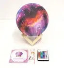 LED Planet Globe 3D Night Light Galaxy Lamp 7.1 inch 16 Colors Changing w/Remote