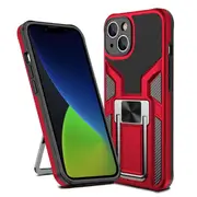 ZUSLAB iPhone 14 Plus Stand Case Rotate Magnet Ring Kickstand Military Grade Shockproof Heavy Duty Protective Cover for Apple - Red