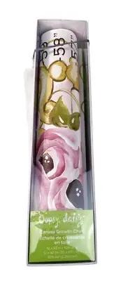 “Emily” Oopsy Daisy Canvas Growth Chart Floral 12”x 24” Child Height