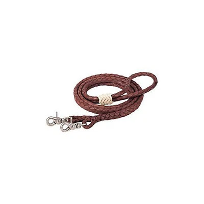 Weaver Round Braided Latigo Roper Rein 3/8x8