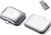 2 in 1 USB-C Portable Apple Watch Charger and forAir-Pods Wireless Charger, Dual Sided Apple Watch Travel Charger for Series 9/8/7/6/5/4/3/2/SE and Apple Watch Ultra/Ultra 2, for Air-Pods1/2/3/Pro 2