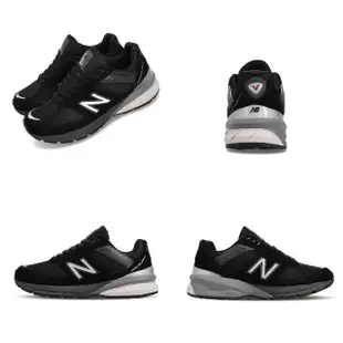 【NEW BALANCE】NB 990 慢跑鞋 寬楦 運動 女鞋 紐巴倫 輕量 透氣 舒適 避震 路跑 黑 灰(W990BK5-D)