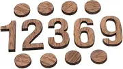 ORFOFE DIY Clock Kit 1 Set of Wooden Clock Numbers Replacement Parts Easy to Use Store for Home Office