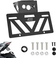 INKUDRI 2024 Ninja 500 Fender Eliminator Ninja 400 Fender Eliminator Tail Tidy License Plate Bracket Mount Fit With OEM & Aftermarket Turn Signal Z400 2018 2019 2020 2021 2022 2023 2024 2025 Z500 2024