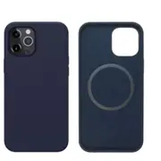 iPhone 12 mini Compatible Case Cover With Liquid Silicone And Compatible With MagSafe Technology - Navy
