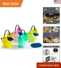 Egg Poacher - Silicone Egg Poaching Cups + Lids + Ebook - Egg Cooker Set - Pe...