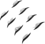 Baluue 4 Pairs Glitter Black Eyeliner Decal Self Adhesive Eye Line Sticker for Daily Makeup Easy to Use Eyeliner Tape for Eye Enlargement Present for Friends