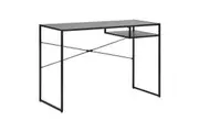 Cooper & Co. Aria 1 Tier Shelf Metal Compact Bedroom Study Desk Black 110x75cm