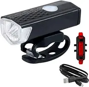 BEALIFE Bike Light Set USB Rechargeable Strong Battery Waterproof Adjustable Angle Durable and Long-Lasting Bicycle Accessories