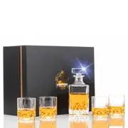 Don Vassie Luxury Whisky Crystal Clear Decanter Set with 4 Glasses-LADY ELLIOT