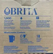 BRITA Metro Water Pitcher 6 Cup Bright White + ONE FILTER NEW SEALD Open Box