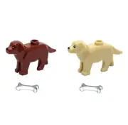 NEW LEGO Dogs - Golden Retrievers Labrador RARE with bones Animals Pets Dog Lot