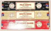 Lot of 3 Box Original Satya Palo Santo, Dragon, White Sage Incense Stick 45gr