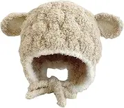 [Healeved] Winter Hat Knitted Toddler Hat for Boys/Girls Newborn Earmuff Warm Soft Beige