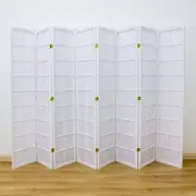 Zen Room Divider Screen White 8 Panel