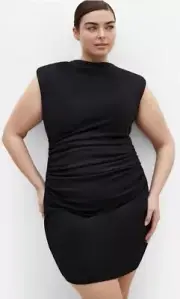City Chic Ladies Karina Mini Dress size 16 Small Colour Black
