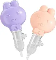 BESPORTBLE 2pcs Silicone Nasal Aspirators for Newborns Safe Nose Cleaner Nose for Congestion Relief Portable Manual Design for Easy Use