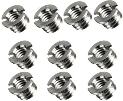 10 Packs Stainless Steel 3/8" To 1/4" Reducer Bushing Convert Screw Adapter Tr