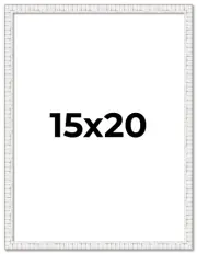 15x20 Frame White Picture Frame Modern Photo Frame UV Acrylic, Acid Free Backer