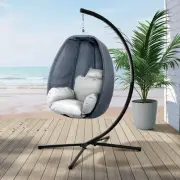 Outdoor Egg Hammock Rotatable Hanging Swing Chair Foldable Pod UV Resistant