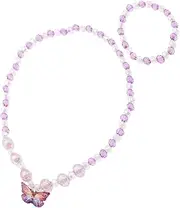 [GAROZATION] 1 Set Butterfly Pendant Jewelry for Jewelry Kit with Necklace Bracelet for Age Durable Stylish Beaded Accessories