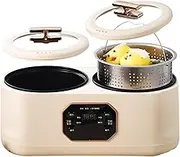 Multi-Function Smart Electric Rice Cooker, 3.4L Double Spelling Rice Cooker, 24h Reservation & 8-Hour Heat Preservation, Non-Stick Liner, for 2-4 People