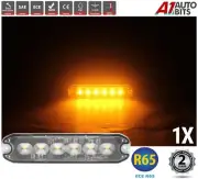 6 Led Amber Recovery Strobe Flashing Grille Lightbar Lamp Truck Beacon Light HQ