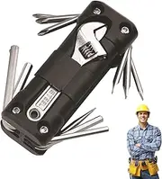 Hjatirace Motorcycle Multi Tool,Portable Tool Combination Kit - Foldable Cycling Tool Accessories Set, Heavy Duty Motorcycle Screwdriver for Motorcycle Camping