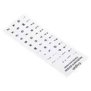 English Keyboard Stickers, 2Pcs Computer Cover White Background Black Lettering