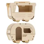 Small Animals Hideout Wooden House DIY Kits Scratchproof Hamster Cage Playhouse