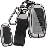 ontto Alloy Leather Car Key Fob Cover Fit for Subaru BRZ Forester Legacy Outback WRX STI Impreza XV Crosstrek Smart Key Holder case keyring Shell bag keychain accessories