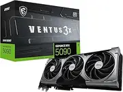 MSI GeForce RTX 5090 32G Ventus 3X OC — 32GB GDDR7 (28Gbps/512-bit), PCIe 5X 16, Boost: 2437MHz, HDMI 2.1b, DisplayPort 2.1b