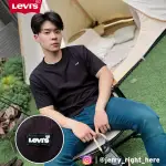 【LEVIS 官方旗艦】男款 重磅短袖T恤 / 精工迷你立體膠印LOGO / 220GSM厚棉 黑 熱賣單品 A6382-0001