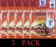 5x McCormick Slow Cooker STUBB'S BBQ PULLED PORK Mix Savory Herbs Spices 1.6 oz